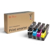 Peach Spar Pack Tintenpatronen kompatibel zu  Brother LC-421, LC-421VALP